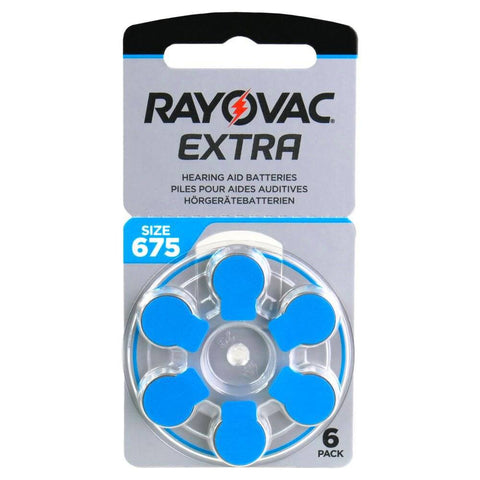 120x Rayovac Extra Advanced Size 675 MF PR44 Hearing Aid Batteries 1.45V
