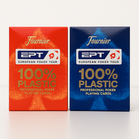 Red + Blue Deck: Fournier EPT European Poker Tour Cards 100% Plastic