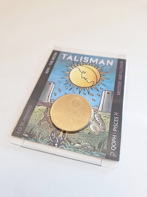 Tarot Talisman The Moon Xviii Mystery And Illusion Pisces Qoph Lo Scarabeo Ttc18