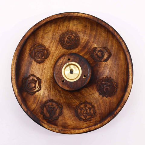 Incense Stick & Cone Burner Disc - 7 Chakra Ancient Wisdom