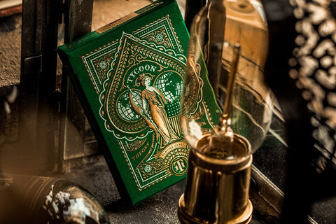 Green Tycoon Theory 11 Premium Playing Cards Deck Magic Tricks Gold Sealed