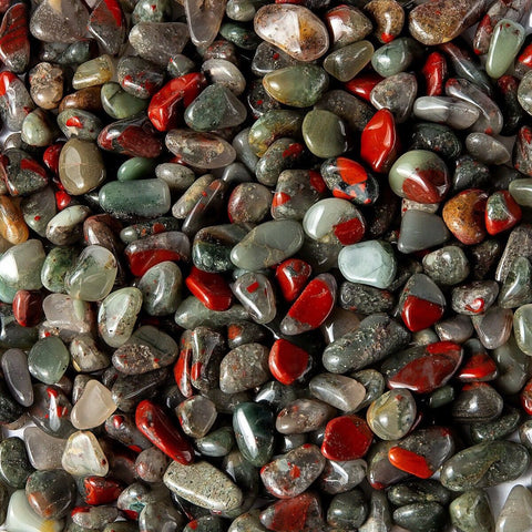 24 Small African Tumble Stones Bloodstone - Sephtonite Gems Ancient Wisdom NEW