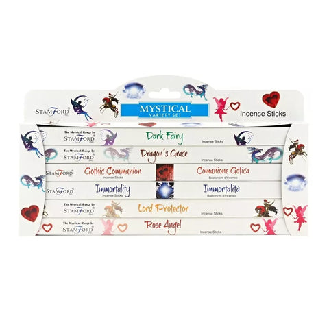 Stamford Mystical Incense Sticks Variety Pack, 6 Scents, 48 Pieces
