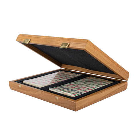 Premium Mahjong Tiles set in Walnut Wooden Case Manopoulos