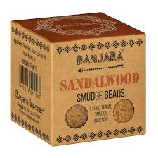Banjara Sandalwood Smudge Beads Incense Set - 5-Pack + Holder, Cleansing Ritual