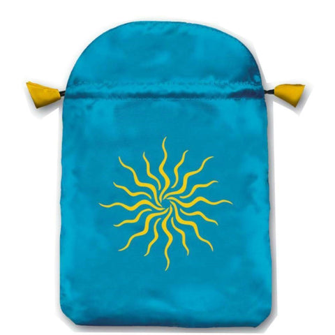 Sunlight Satin Bag Light Blue Embroidered Cards Lo Scarabeo 160X225 Mm NEW