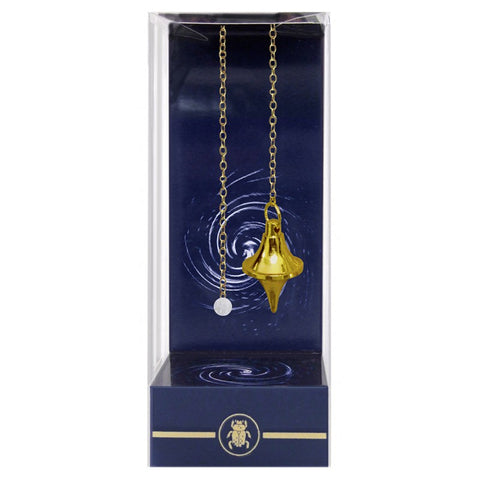 Deluxe Gold Sound Pendulum Lo Scarabeo Golden Metal Chain Divination Dowsing NEW