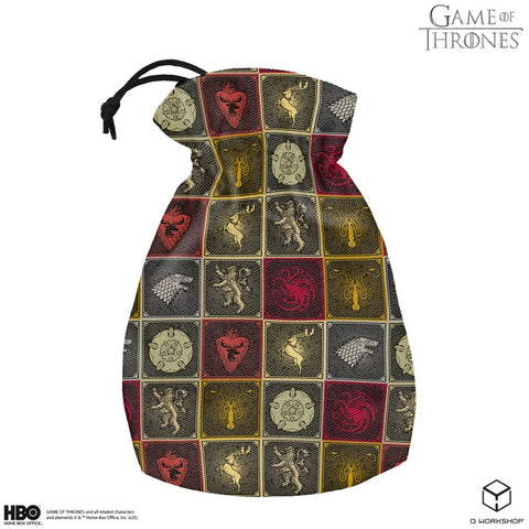 Game of Thrones House Sigils Dice Pouch Q-Workshop Official Drawstring