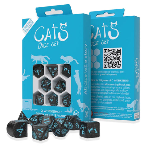 20 years: Cats Dice Set Q-WORKSHOP (limited edition)