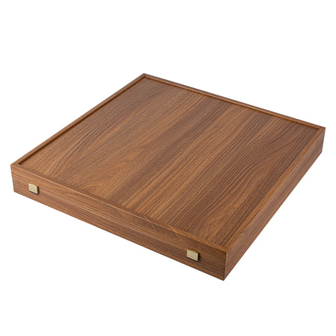 Pearl Metal Chess Set Walnut Burl & Oak Chessboard 50Cm Manopoulos Sw60A50J