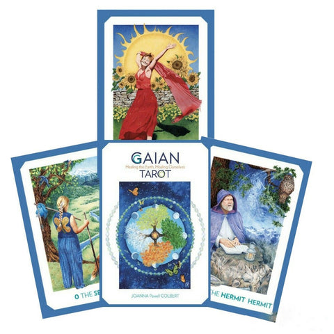 GAIAN TAROT CARDS BOOK SET SCHIFFER PUBLISHING JOANNA COLBERT NEW