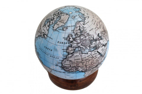 Italfama Desktop Globe World Map, 15cm Diameter, Removable Wooden Base, Italy