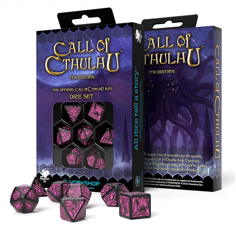 CALL OF CTHULHU 7TH EDITION BLACK MAGENTA RPG ROLE PLAYING GAMES Q-WORKSHOP NEW