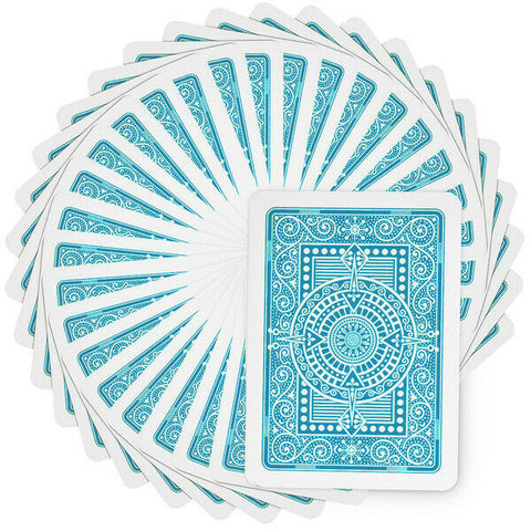 Texas Poker Hold Em Light Blue Playing Cards Modiano Jumbo Index Poker Size NEW