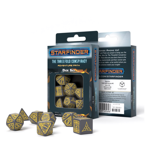 Starfinder Threefold Conspiracy Dice Set Role Playing Games Q-Workshop Paizo NEW