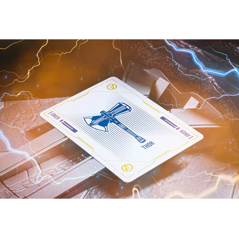 Thor: Love & Thunder Playing Cards Paper Led Lights Blue Gilded Difatta Dif17