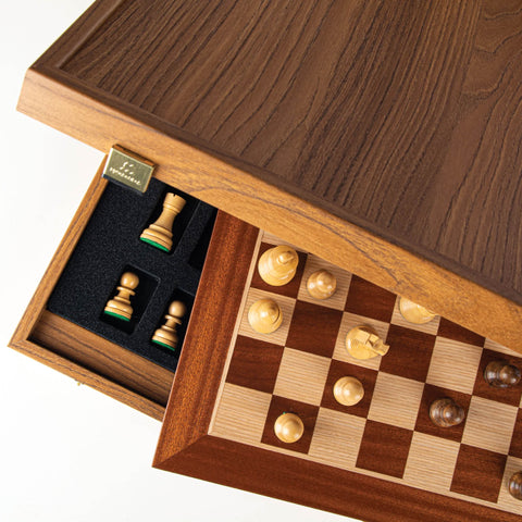 MAHOGANY Chess set 40x40cm Staunton Chessmen Manopoulos