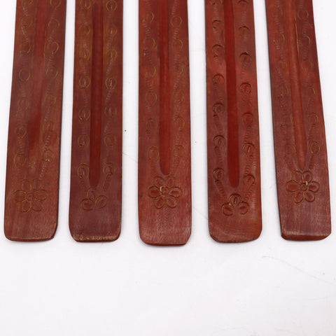 Carved Mango Wood Ashcatcher 10 Incense Holder Handmade Ancient Wisdom Ish-33M