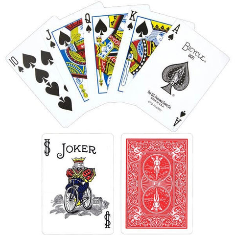 Bicycle Rider Back 808 black seal playing cards red
