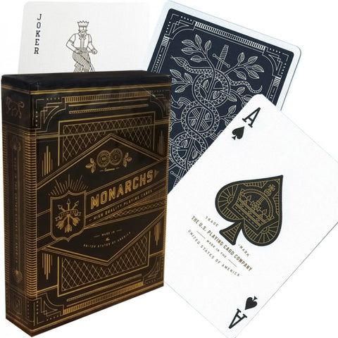 Monarchs Theory 11 Playing Cards Deck Blue Gold Magic Tricks Sealed