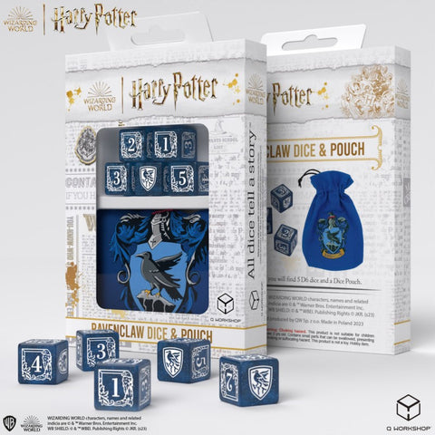 Harry Potter. Ravenclaw Dice & Pouch Set Magic Wizard Role Games Q-Workshop NEW