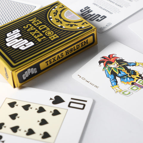 COPAG TEXAS HOLD'EM 100% PLASTIC JUMBO INDEX POKER CARDS CASINO DECK BLACK NEW
