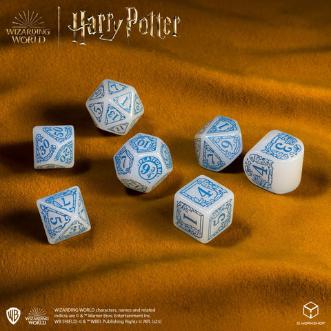 Harry Potter. Ravenclaw Modern Dice Set White Role Playing Games Q-Workshop NEW
