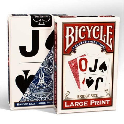Bicycle Large Print Bridge Size Playing Cards Deck Super Jumbo Red USPCC New