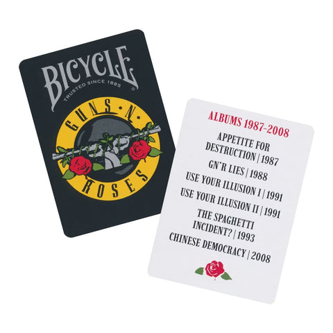 Bicycle Guns N' Roses Playing Cards, Poker Size, Air-Cushion, Made in USA