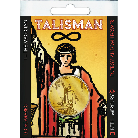 Magician Tarot Talisman Coin Energy & Willpower Beth Mercury Lo Scarabeo NEW
