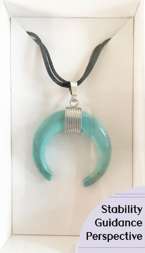 Amulet Pendant Teal Magnesite Lo Scarabeo Guidance Stability Perspective NEW