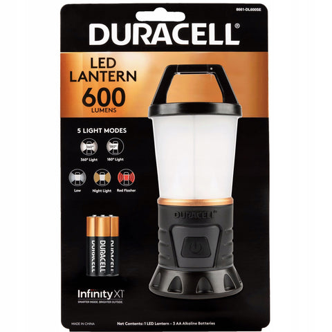 Duracell Lantern 600 Lumens 5 Light Modes 3 Aa Alkaline Batteries Included