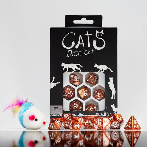 Cats Muffin Dice Set Caramel White Role Playing Games Q-Workshop Cat Lovers NEW