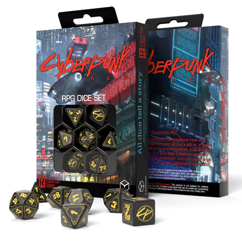 Cyberpunk Red Rpg Dice Set Wet Work Roleplaying Games Q-Workshop Dnd Roll NEW