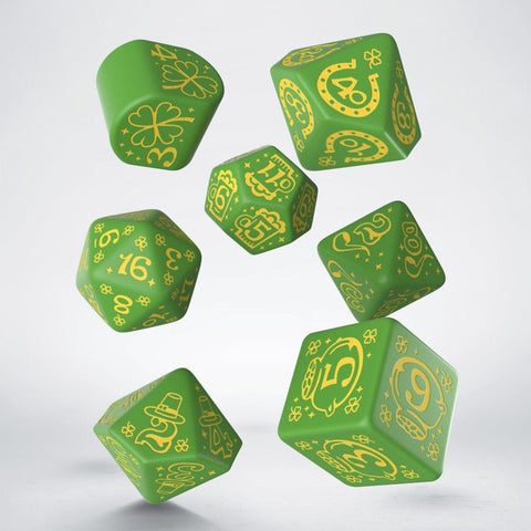 Saint Patricks Day Dice Set Role Playing Games Q-Workshop Dnd Rpg Roll Green NEW