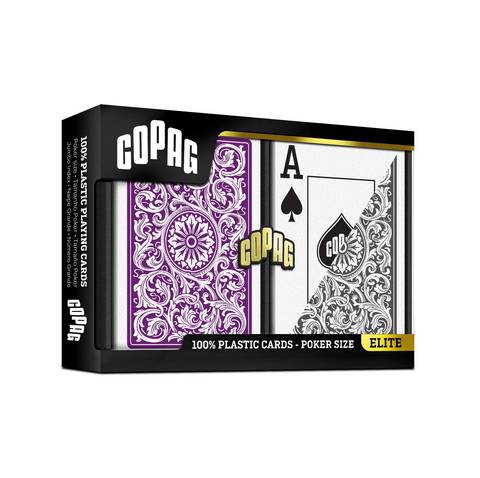 Copag Elite 1546 Playing Cards Poker Size Jumbo Index Purple/Gray Double 814-1