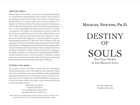 DESTINY OF SOULS NEW CASE STUDIES OF LIFE BETWEEN LIVES BOOK LLEWELLYN NEW