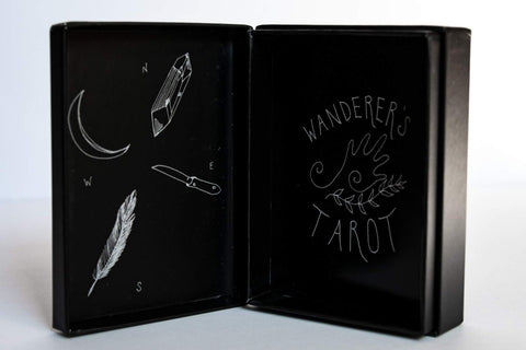 Wanderer'S Tarot Cards Deck Weiser Books Casey Zabala 78 Black Cards Deck NEW