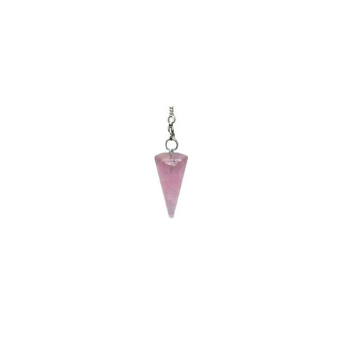 Premium Rose Quartz Chakra Pendulum Lo Scarabeo Silver Chain Dowsing Quality NEW
