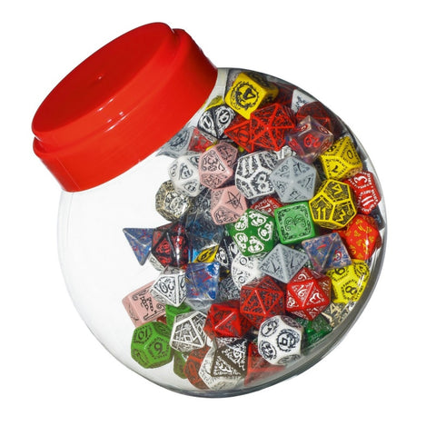150x Full Jar of Dices: D6, D10, D20 Q-workshop