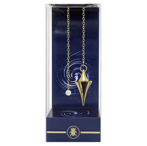 Deluxe Gold Cone Pendulum Lo Scarabeo Golden Metal Divination Dowsing NEW