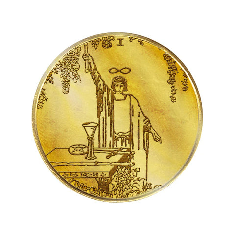 Magician Tarot Talisman Coin Energy & Willpower Beth Mercury Lo Scarabeo NEW