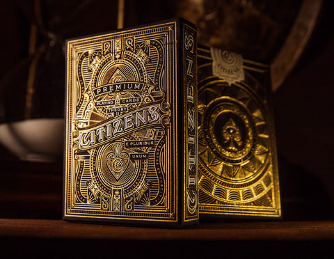 Citizens Premium Playing Cards Deck Theory 11 Gold Magic Tricks Sealed USA