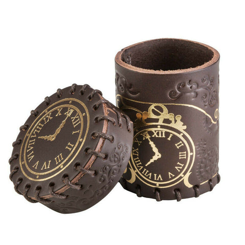 Steampunk Leather Dice Cup Brown And Gold Roleplaying Q-Workshop Rpg Dnd NEW