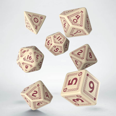 Runequest Dice Set Beige And Burgundy Story Role Playing Games Q-Workshop NEW