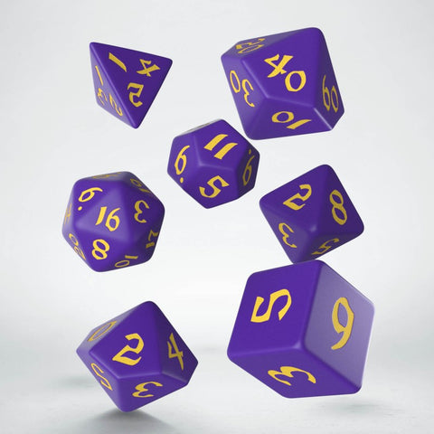 Classic Runic Purple And Yellow Dice Set Story Role Playing Games Q-Workshop NEW