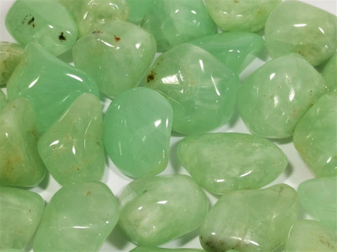 24 Large Tumble Stones - Prehnite A Grade Gemstones Talisman Ancient Wisdom NEW