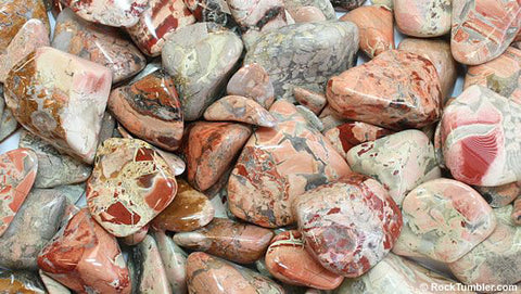 12 Medium African Tumble Stones Light Jasper Brecciated Gemstones Anc Wisdom NEW