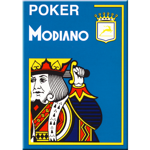 Modiano Poker Playing Cards Deck Light Blue 4 Jumbo Large Index Plastic NEW