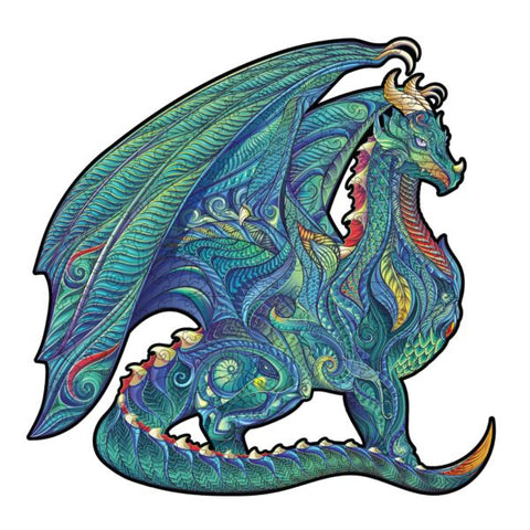 Dragon Unique Wooden Puzzle Size L 300 Pieces 37X36 Cm By Fantasy Puzzles Fp014